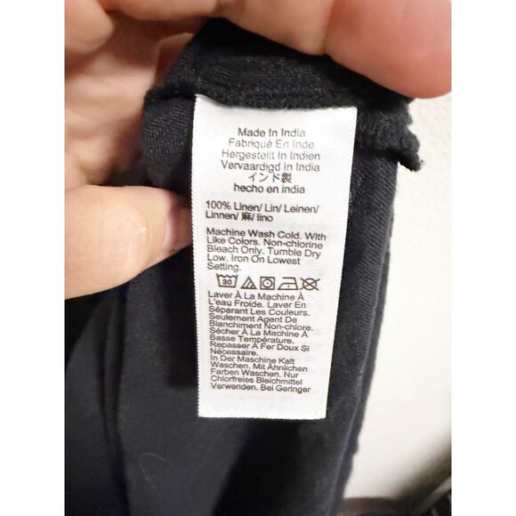 J.Crew Carolyn Dress In Linen Sleeveless Keyhole Back Relaxed Fit Black Size XXL - Picture 7 of 9